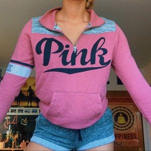 Victoria Secret Pink Half Zip Sweatshirt
